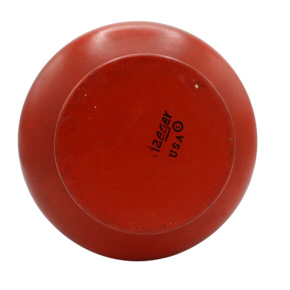 Vintage Haeger Pottery Red Matte Grecian Ewer Pitcher Gold Accents Mid Century - Picture 2 of 8